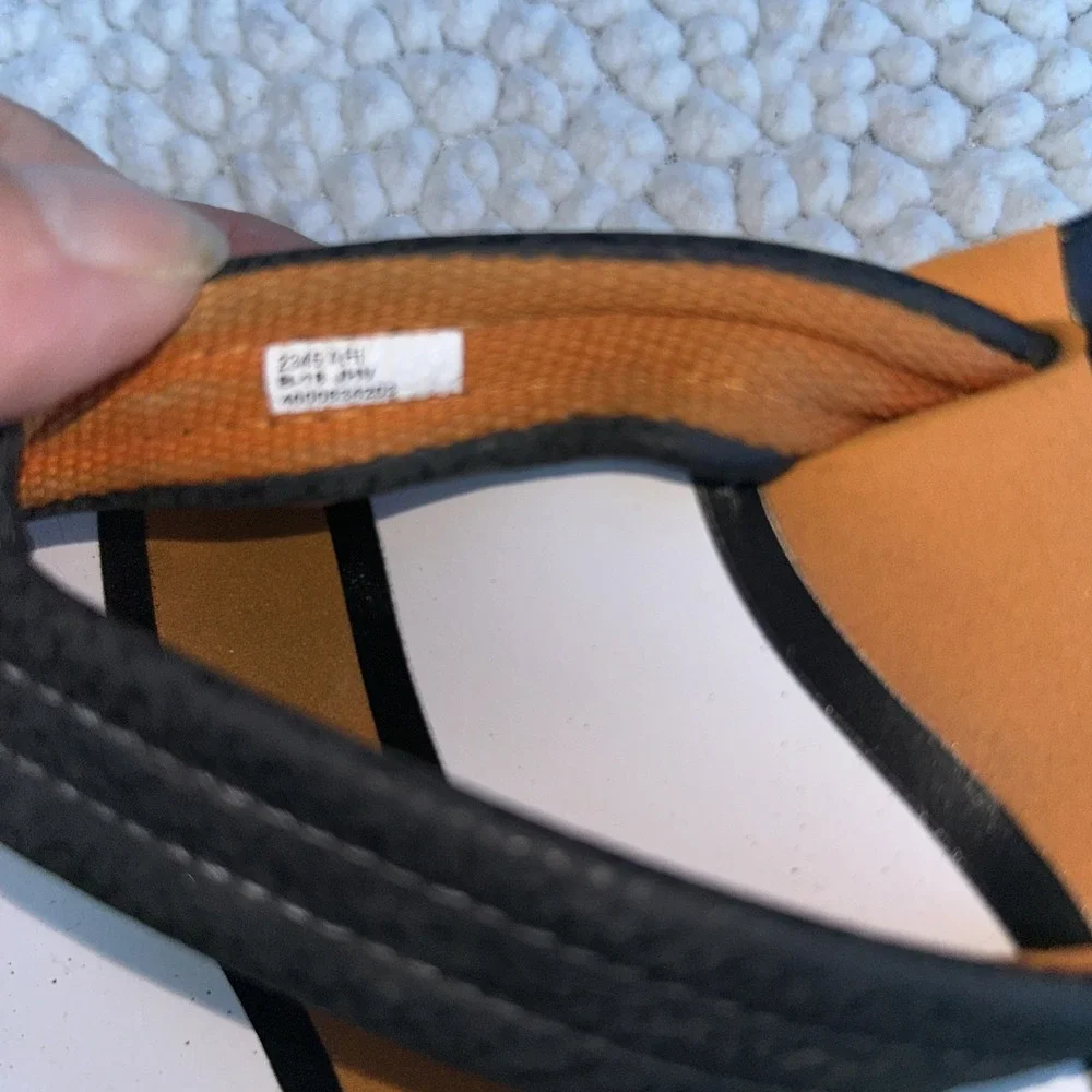 Reef Kids‎ Flip Flops Orange White Black Striped Thong Sandals Size 13/1